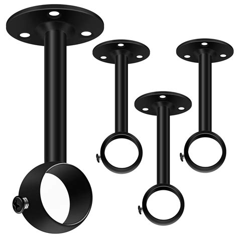 black metal curtain brackets|heavy duty curtain pole brackets.